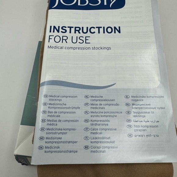 NEW Jobst Relief Comp. 20-30 mmHg X-Large Knee High Stockings Support Beige - Picture 10 of 10